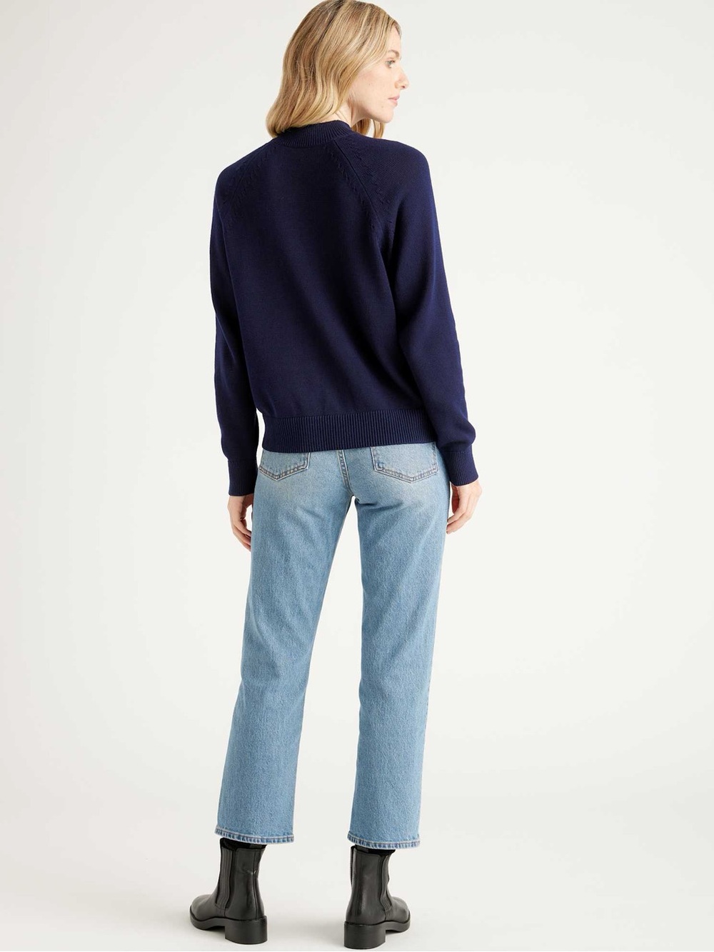 Quince • 100% Organic Cotton Navy Sweater